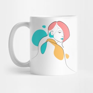 Mysterious women lineart Mug